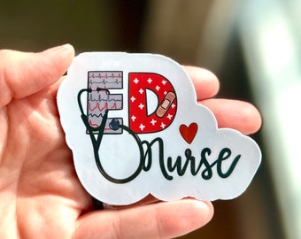 ED Nurse | Aufkleber | Glänzendes Finish