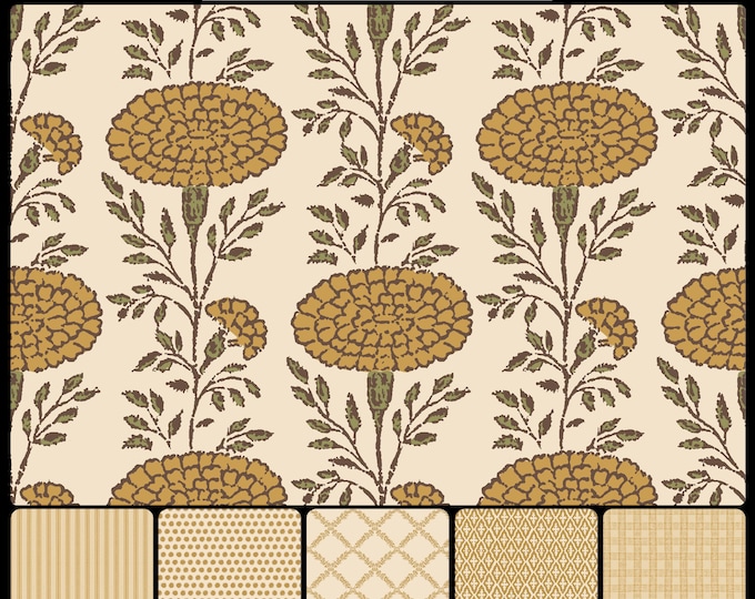 ENGLISH COTTAGE Collection * 11-112 * MARLOWE * 24x24 repeat * Country * Farmhouse * Cottage * Antique * Artsy * Sketch * Rustic *