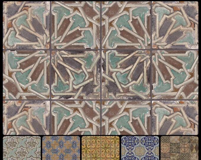 ANCIENT TILES * 13-115 * TANGIER Inspired by Ancient Tile fragments
