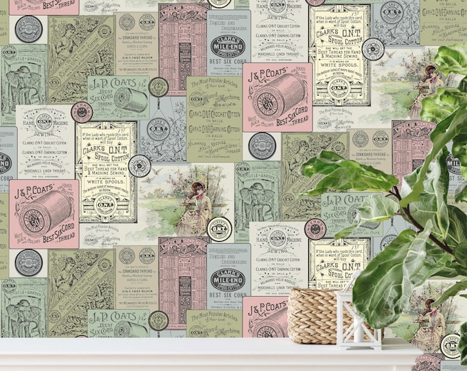 FARMHOUSE COLLECTION * SEWING Daze in Multi Colors * 24x24 repeat