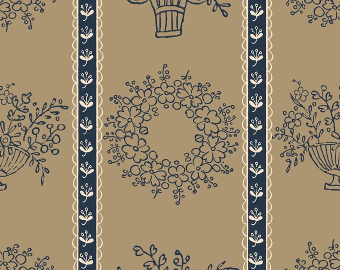 ENGLISH COTTAGE Collection * 11-106 * BEATRIX * 24x24 repeat * Country * Farmhouse * Cottage * Antique * Artsy * Sketch * Rustic *