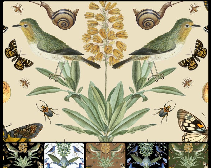 ABUNDANCE COLLECTION WALLPAPER  * 01-101D * Birdcage on Ivory * 12X18 Repeat *