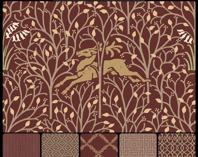 ENGLISH Cottage Collection * 03-137 * SHERWOOD STAG * Tapestry * Vintage * Cottage * Lodge * Country * Farmhouse * Woodland