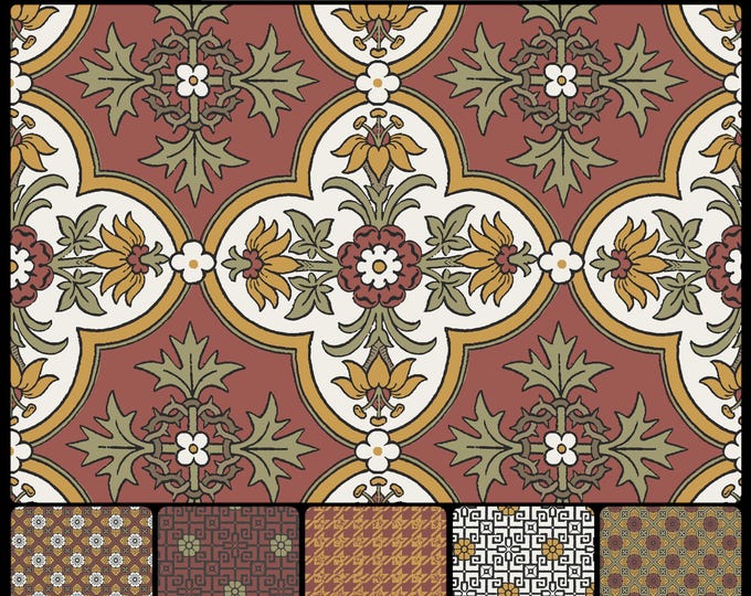 ENGLISH Cottage Collection * 03-129 * TUDOR ROSE * Tapestry * Vintage * Cottage * Country * Farmhouse * Historic * Castle