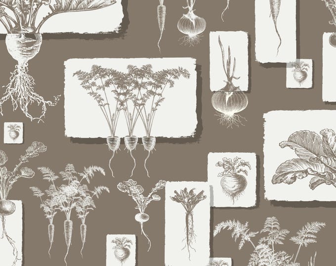 FARMHOUSE COLLECTION * Vegetable Notes in 9 Color Ways * 24x24 repeat