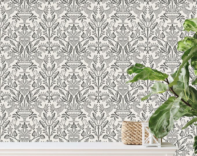 FARMHOUSE COLLECTION * Chicken Scratch in 4 Color Ways with Iron Ore * 24x24 repeat