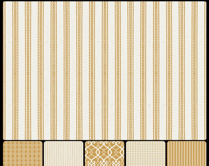 BOMBAY COLLECTION * 08-130 * TICKING Coordinate in 9 Bombay Color Ways * 24x24 repeat
