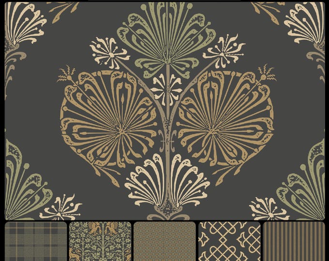 TRADITIONS Collection * 04-108 * CLOVERDALE * 24X24 Repeat * Traditional wallpaper & fabrics * choose any color pallet *
