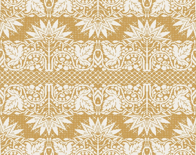 CORTLAND VINE WALLPAPER *  Antique Design Inspired by Antique Coverlet from Cortland New York