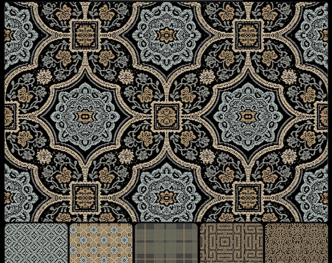 TRADITIONS Collection * 04-101 * MADELINE * 24X24 Repeat * Traditional wallpaper & fabrics * choose any color pallet *