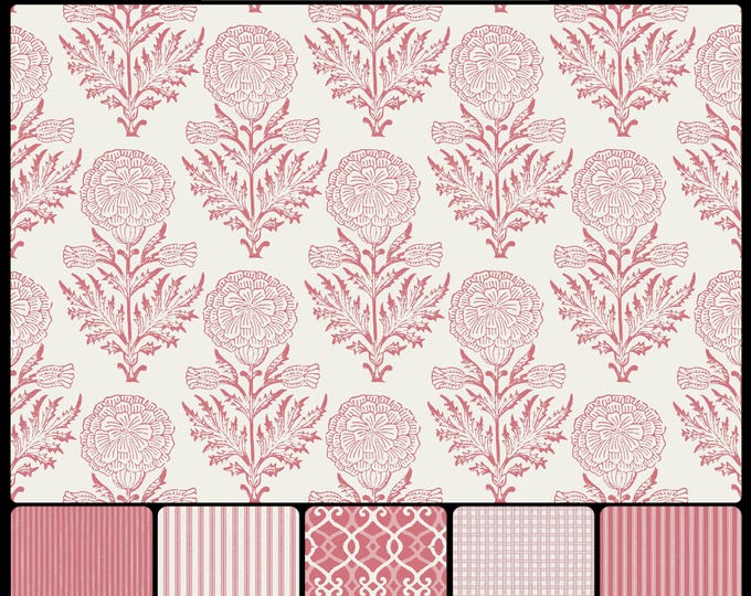 BOMBAY COLLECTION * 08-110 * LONI Marigold Flower in 9 Color Ways * 24x24 repeat