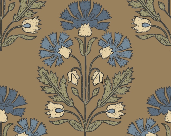 FOLKSIE COLLECTION *  18-114 * FOLK Bouquet  * 24x24 repeat * Country *  Wallpaper * Fabrics * Folk Art * Farmhouse * Cottage *