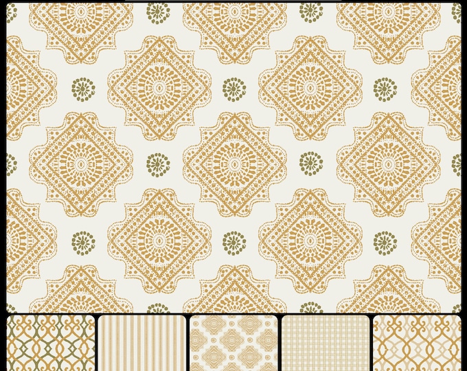 BOMBAY COLLECTION * 08-118 * VADODARA Indian Doilie in 9 Color Ways * 24x24 repeat