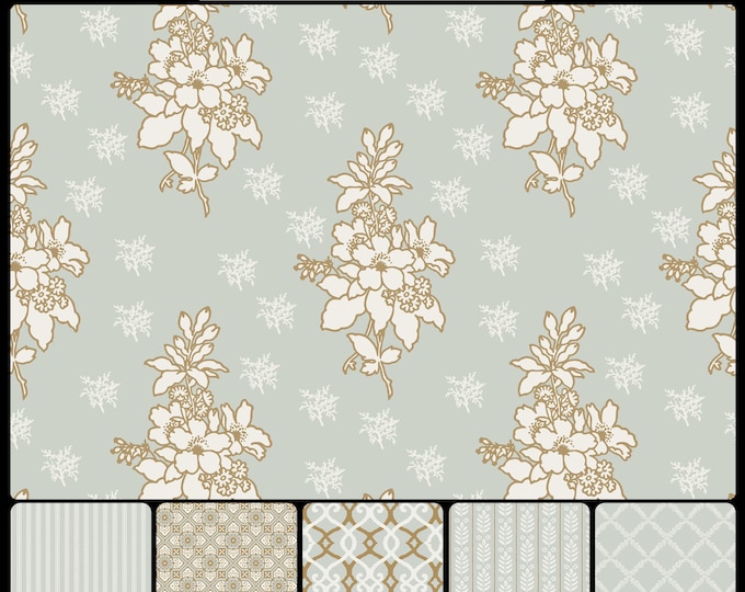 ENGLISH COTTAGE Collection * 11-113 * ELODIE * 24x24 repeat * Country * Farmhouse * Cottage * Antique * Artsy * Sketch * Rustic *