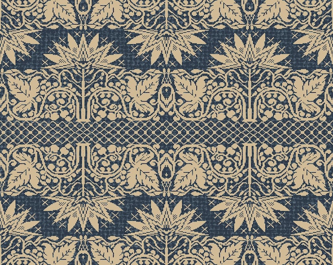 HIGHLAND COVERLET WALLPAPER c.1834 *  Design Inspired by Antique Coverlet from 1834