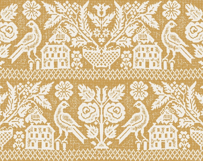 ADELPHI COVERLET WALLPAPER c.1840 * Design Inspired by an Antique Coverlet Fragment from 1840