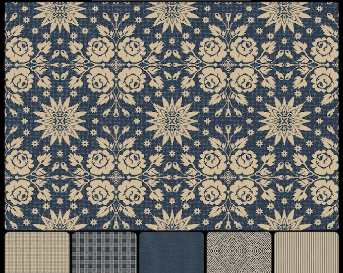 AMERICAN COVERLET COLLECTION * 02-113 * Monroe Coverlet Pattern * Antique Design Inspired by Antique Coverlet Fragment