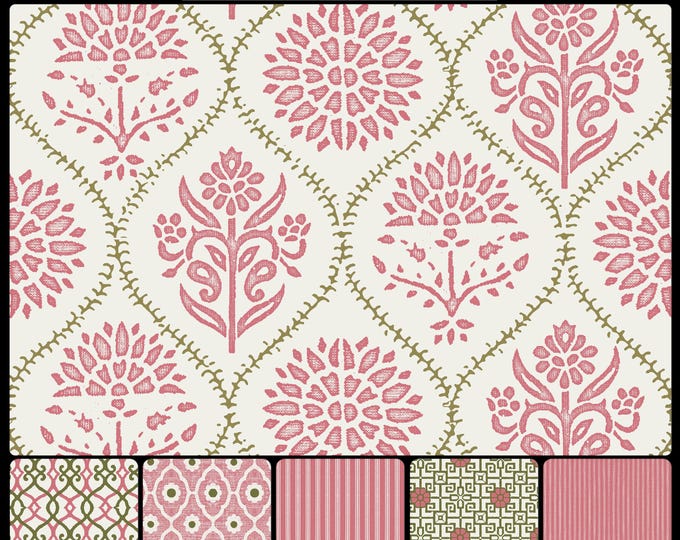 BOMBAY COLLECTION * 08-132 * BALALORE Pattern in 7 Color Ways * 24x24 repeat Available in hundreds of colors