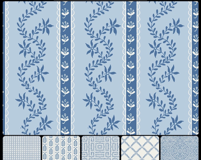 COTTAGE SKETCHBOOK Collection * 11-105 * ROSALIND * 24x24 repeat * Country * Farmhouse * Cottage * Antique * Artsy * Sketch * Rustic *