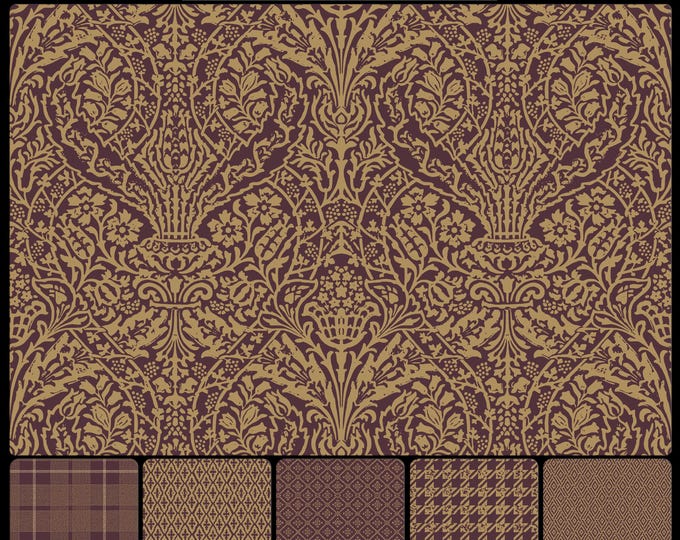 TRADITIONS Collection * 04-116 * CYNRICK * 24X24 Repeat * Traditional wallpaper & fabrics * choose any color pallet *