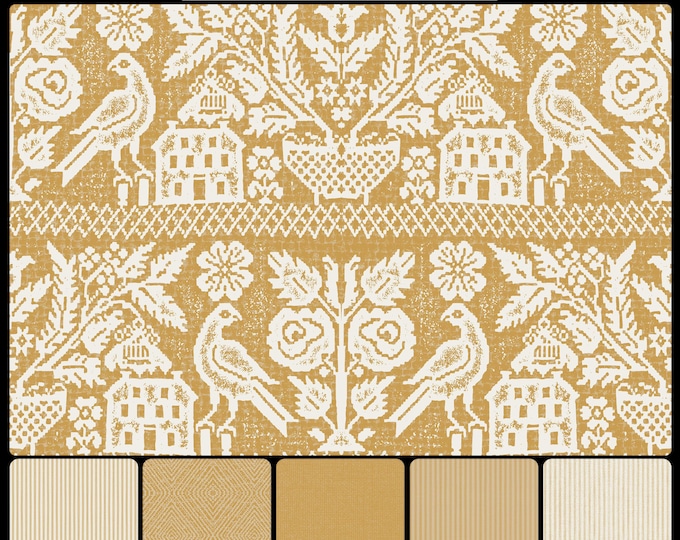 AMERICAN COVERLET COLLECTION * 02-101 * Adelphia Pattern c.1840 * Design Inspired by an Antique Coverlet Fragment from 1840