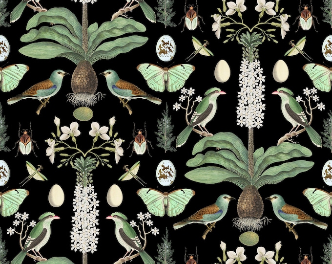 ABUNDANCE COLLECTION WALLPAPER  * Spruce * 12x12 or 24x24 repeat style *