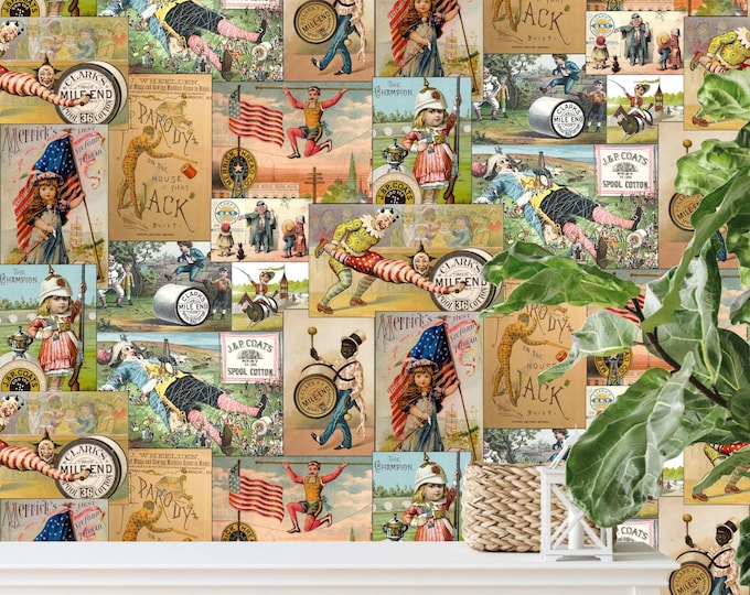 FARMHOUSE COLLECTION * SEWING Daze Patriotic Labels * 24x24 repeat