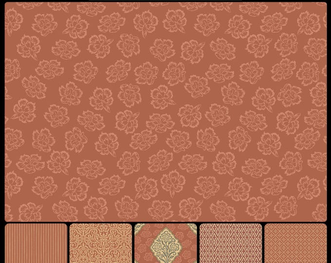 TRADITIONS Collection * 04-113 * MAJOLIKA FLORAL * 24X24 Repeat * Traditional wallpaper & fabrics * choose any color pallet *