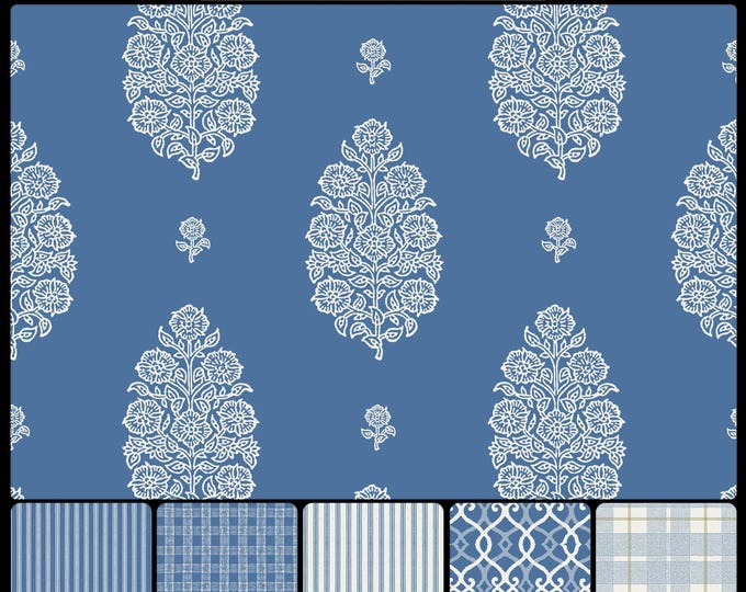 BOMBAY COLLECTION * 08-104 * DELHI-Large Pattern in 9 Color Ways * 24x24 repeat - Available in hundreds of colors