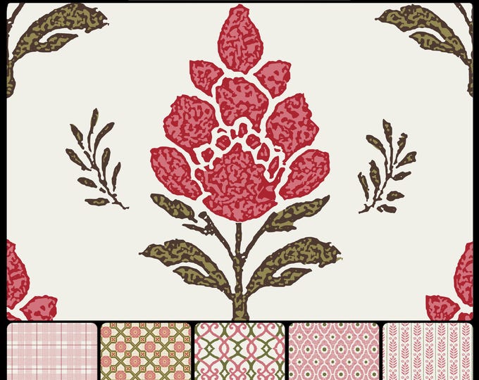 ENGLISH COTTAGE Collection * 11-111 * OPHELIA * 24x24 repeat * Country * Farmhouse * Cottage * Antique * Artsy * Sketch * Rustic *