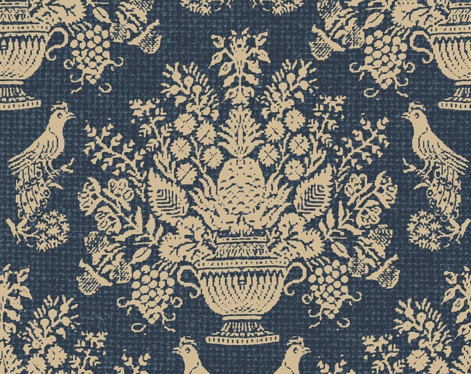 PINEAPPLE BASKET WALLPAPER *  Amazing Design Inspired by Antique Coverlet From Craig Indiana circa 1842