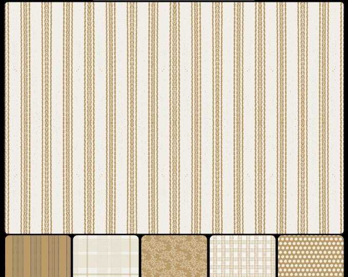 FARMHOUSE COLLECTION * 05-124 * TICKING in any color combo * 24x24 repeat