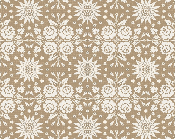 MONROE COVERLET WALLPAPER *  Antique Design Inspired by Antique Coverlet Fragment
