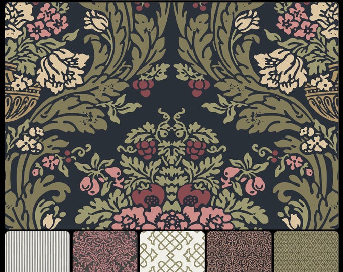 ENGLISH Cottage Collection * 03-103 * KESWICK * Tapestry * Vintage * Cottage * Lodge * Country * Farmhouse * British * Folk Art