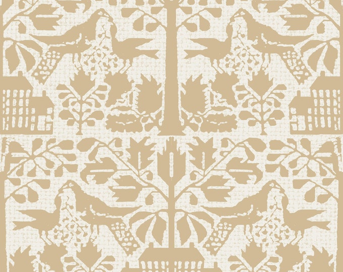 PHILADELPHIA COVERLET WALLPAPER *  Amazing Design Inspired by Antique Coverlet Fragment