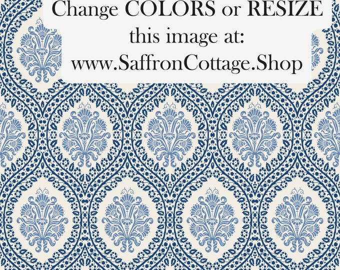 BOMBAY CoLLECTION * MORENA Pattern in any custom color * 24x24 repeat