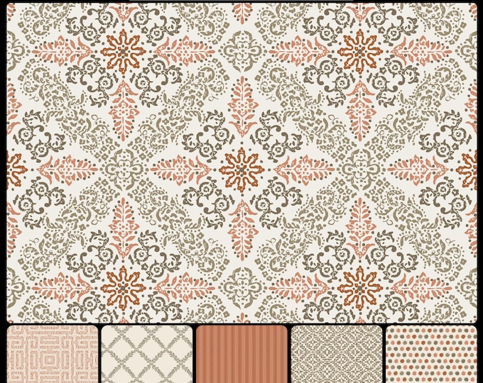 FOLKSIE COLLECTION *  18-111 * FERNTASTIC * 24x24 repeat * Country Kitchen *  Wallpaper * Fabrics * Folk Art * Farmhouse * Cottage