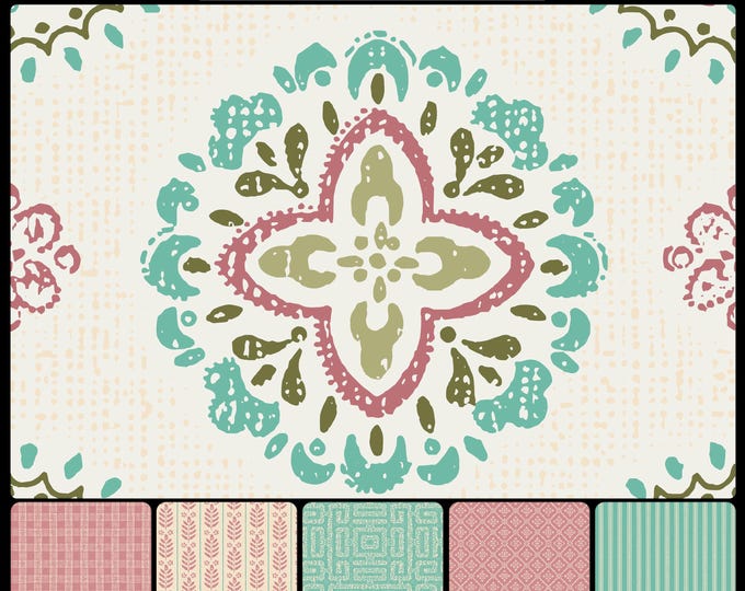 FOLKSIE COLLECTION *  18-110 * CARNIVAL * 24x24 repeat * Country  *  Wallpaper * Fabrics * Folk Art * Farmhouse * Cottage