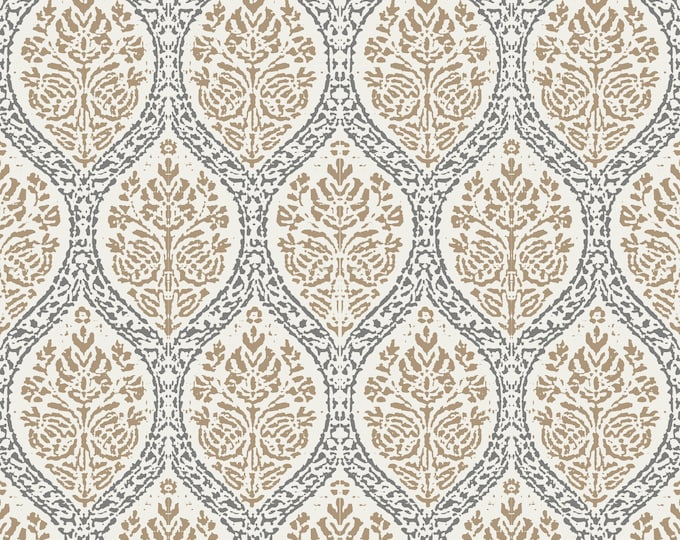 BOMBAY COLLECTION * RAIPUPR Pomegranate Floral in 5 Grey Color Ways * 24x24 repeat