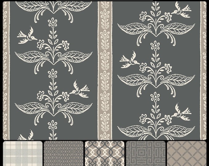 ENGLISH COTTAGE Collection * 11-109 * GENEVIEVE * 24x24 repeat * Country * Farmhouse * Cottage * Antique * Artsy * Sketch * Rustic *