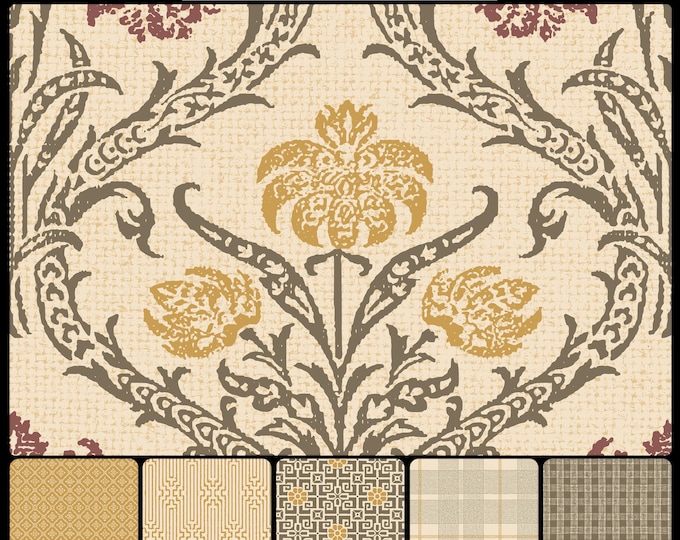 TRADITIONS Collection * 04-123 * CARDIF TAPESTRY * 24X24 Repeat * Traditional wallpaper & fabrics * choose any color pallet *
