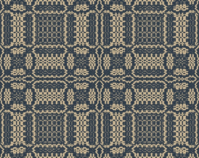 GEORGETOWN COVERLET WALLPAPER c.1858 *  Antique Design Inspired by Antique Coverlet Fragment from 1858