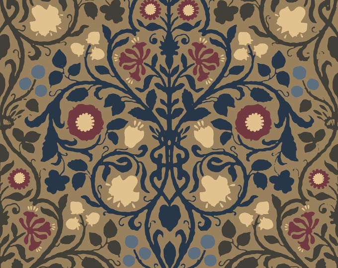 FOLKSIE COLLECTION *  18-103 * FOLKVINE * 24x24 repeat * Folk Art * Garden Wallpaper * Wallpaper * Fabrics *
