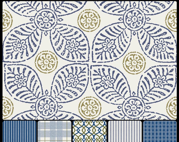 BOMBAY COLLECTION * 08-116 * SAINO Quad Floral in 9 Color Ways * 24x24 repeat