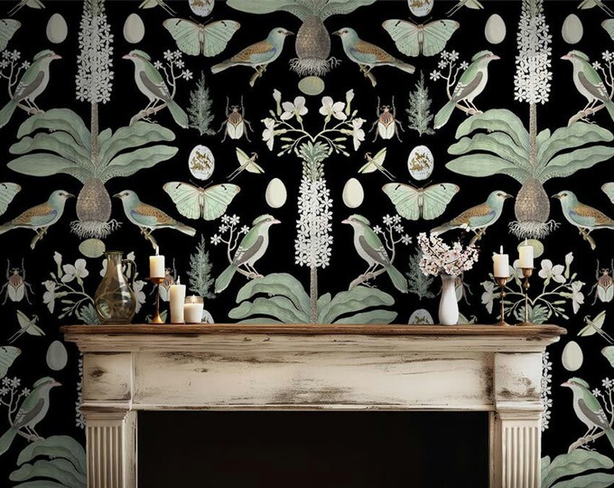 ABUNDANCE COLLECTION WALLPAPER  * Spruce * 12x18 Repeat