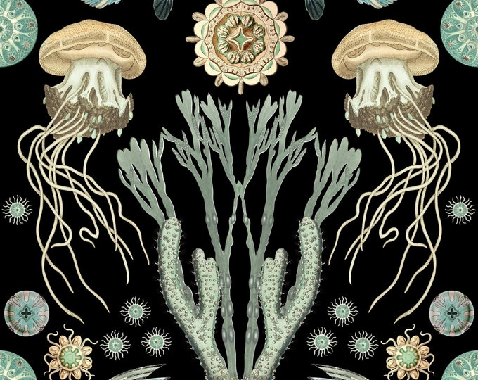 ABUNDANCE OCEANA WALLPAPER Collection in Greens * 24x36 repeat