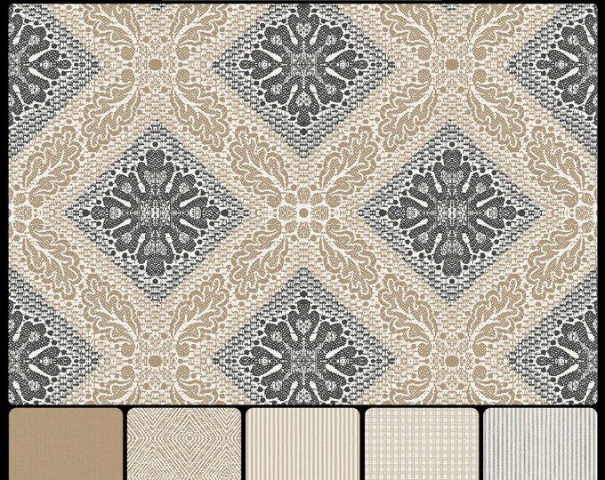 AMERICAN COVERLET COLLECTION * 02-110 * Jersey Coverlet Pattern * Oak Leaves on Diagonal * Design Inspired by Antique Coverlet Fragment