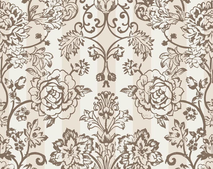 ENGLISH Cottage Collection * 03-128 * WAKEFIELD * English * British * Cottage * Vines * Stripes * Roses * Custom Color