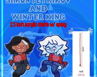 Simon Petrikov and Winter King Keychain/Phone Charm - 2.5"/1.5" Acrylic Keychain/Charm w/ Epoxy || Adventure Time: Fionna and Cake