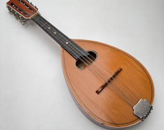 Vintage Wooden 8-String Mandoline by Plum Blossoms
